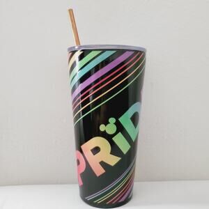 LNew-Disney Parks Rainbow Blk Gay Pride '22 Stainless Steel Tumbler w/ Lid 20oz